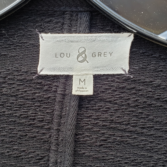 Lou & Grey Asymmetrical Zip Knit Moto Jacket - M - Picture 6 of 8